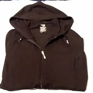 Long sleeve black jacket with hood. Brand new.